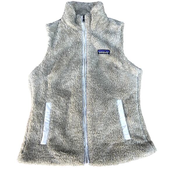 Patagonia Jackets & Blazers - Patagonia Women's Los Gatos Fleece Vest Full Zip Fuzzy Deep Pile Beige Size S